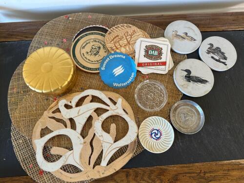 Vintage and Contemporary Coasters, Trivets & Table Accessories
