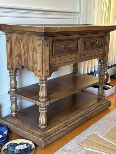Console Table in Traditional Style with Slate Top by American of Martinsville