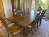 Dining Table and Chairs in Traditional Style with Upholstered Seats