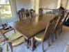 Dining Table and Chairs in Traditional Style with Upholstered Seats - 3