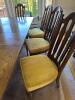 Dining Table and Chairs in Traditional Style with Upholstered Seats - 9