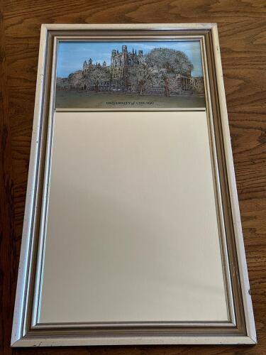University of Chicago Reverse Painted Mirror by Eglomise Designs