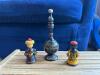 Decorative Hand Painted Folk Art Trinket dolls and Genie bottle - 2