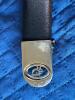 Christian Dior-Style Black Leather Belt with Logo Buckle - 2