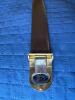 Christian Dior-Style Black Leather Belt with Logo Buckle - 5