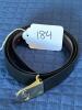 Christian Dior-Style Black Leather Belt with Logo Buckle - 6