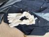 Multiple Coats, Black, Two Blue, and a Tan Trench Coat with accesories - 9