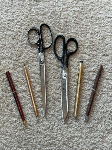 Vintage Scissors and Ballpoint Pens Collection