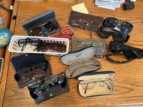 Lot of Eyeglasses and Sunglasses, Ray-Ban, Solar Shield, Assorted Styles