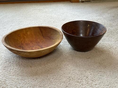 Wooden Bowls, Primitive-Style