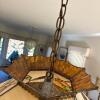 Stained Glass Floral-Pattern Hanging Pendant Lamp - 5