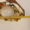 Stained Glass Floral-Pattern Hanging Pendant Lamp - 10
