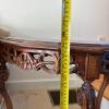 Ornate Carved Wood Console Table - 10