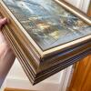 16.75" x 21" Framed Street Scene Oil Painting, Signed - 4
