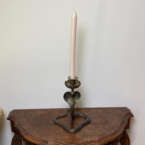 Brass Cobra-Form Candlestick