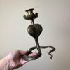 Brass Cobra-Form Candlestick - 5