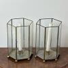 Pair of Hexagonal Candle Lanterns