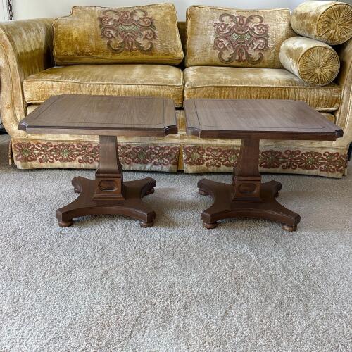 Pair of Mersman Pedestal End Tables