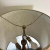 Pair of Brass-Tone Table Lamps with Patterned Shades - 5