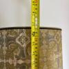 Pair of Brass-Tone Table Lamps with Patterned Shades - 9