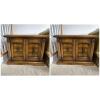 Pair of Square Wooden Cabinets With Double Doors