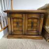 Pair of Square Wooden Cabinets With Double Doors - 2