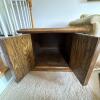 Pair of Square Wooden Cabinets With Double Doors - 5