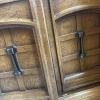Pair of Square Wooden Cabinets With Double Doors - 14