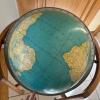 Floor Globe on Wooden Rolling Stand - 2