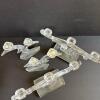 Clear Glass Candelabras with Bella Lux Taper Candles - 2