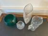 Glass Pitcher, Vase, Bowl and Snifter-Style Vessel - 2
