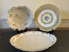Porcelain Serving Bowl and Platters in Gilt Rococo-Style - 2