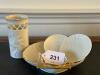 Lenox Heart Vase and Belleek Shell Dishes - 13