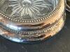 Glass Coasters With Silver-Plate Rims, Glass Swizzle Sticks, Glass Dumbbell & Amber Disk - 4