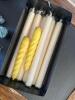 Pair of Woven Rattan Pillar Candle Holders with Assorted Candles - 3