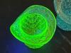 Pressed Glass Top Hat Vases, Daisy and Button Pattern - 2