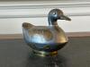 Metal Duck Trinket Box with Brass Details