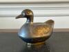 Metal Duck Trinket Box with Brass Details - 2