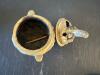 Brass Incense Burner, Brass Cup, and Enamel Floral Trays - 3