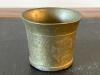 Brass Incense Burner, Brass Cup, and Enamel Floral Trays - 5