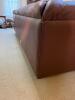 Large Modular Brown Leather Three Piece Sectional Sofa with Ottoman - 6