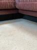 Large Modular Brown Leather Three Piece Sectional Sofa with Ottoman - 11