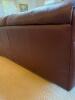 Large Modular Brown Leather Three Piece Sectional Sofa with Ottoman - 18