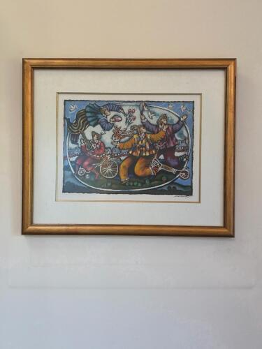 Framed Limited Edition Print in a Naive Modern Style 21x25