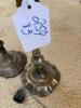 Pair of Silver Tone Oil Candles with Pinecone Snuffer - 15