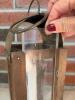 Colonial-Style Wooden and Brass Lantern with Glass Panels - 3