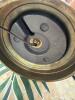 Brass Table Lamp With Burlap Shade and Bird Finial (table seperate) - 7
