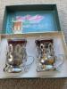 Pair of Nakhichevan Souvenir Armudu Glasses with Metal Holders