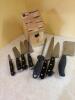 MIxed Kitchen Lot Knives, with Wooden Utensils - 2