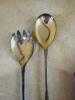 Three Sets Silver Plated Salad Serving Forks and Spoons - 4